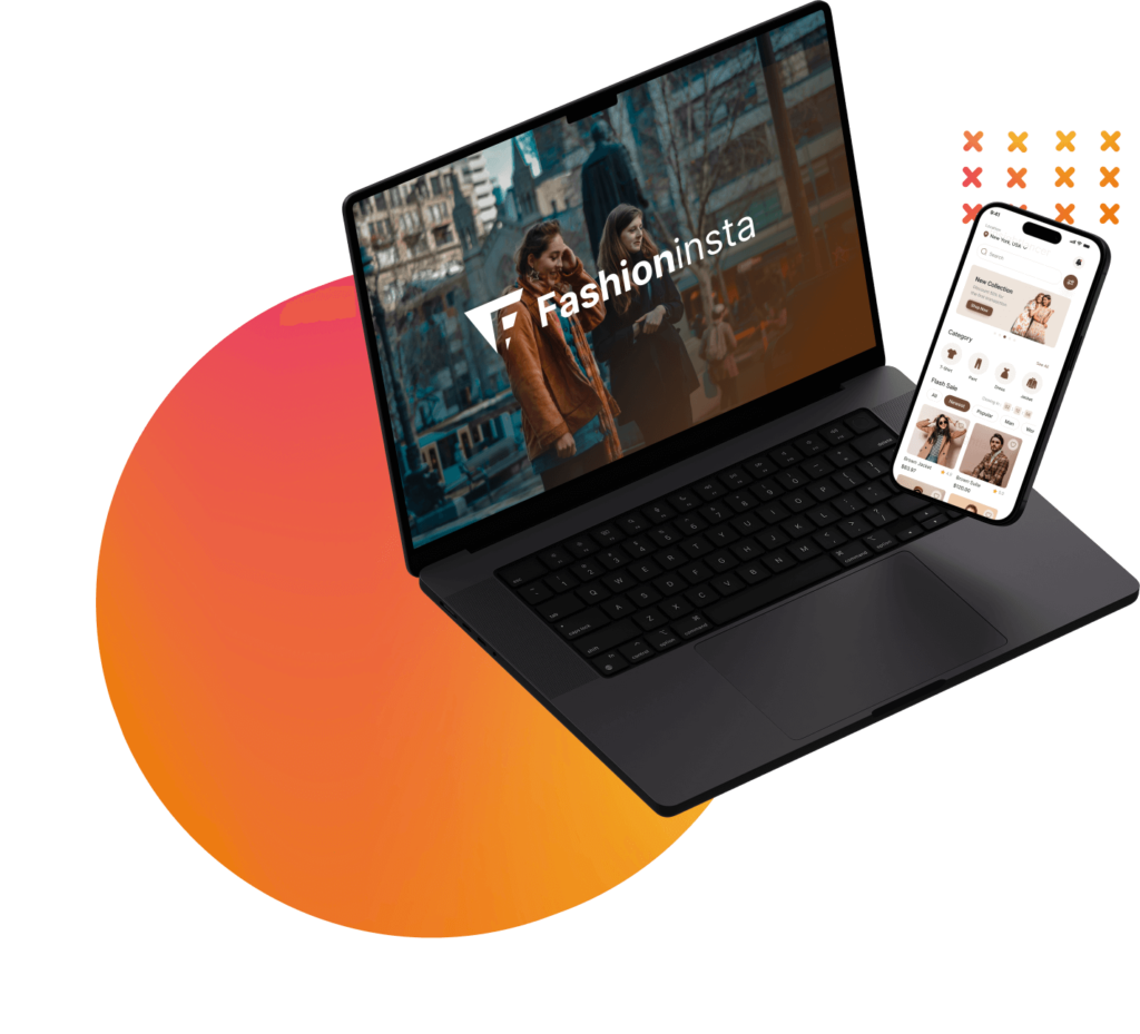 FashionIsta Desktop and Mobile Interface
