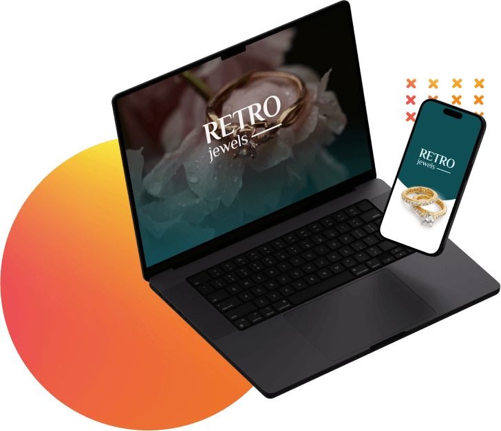 Retro Jewels Web and Mobile App Interface