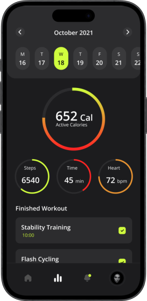 Fit Life Fusion​ Workout log Screen