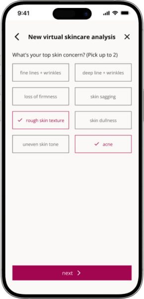 Glowbliss Cosmetic Skincare type mobile screen