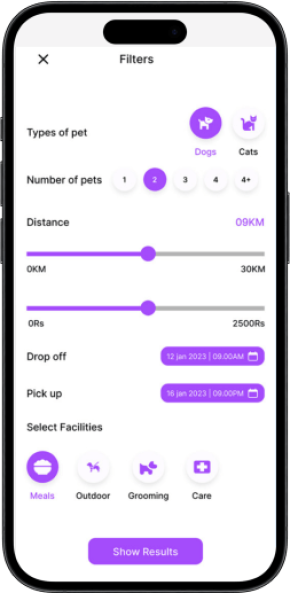 Pet Pamper Haven​ Filters Screen