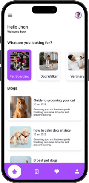 Pet Pamper Haven​ Home Screen