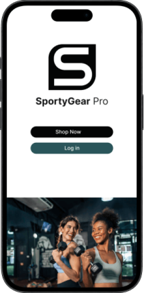 SportyGear Pro Login Screen